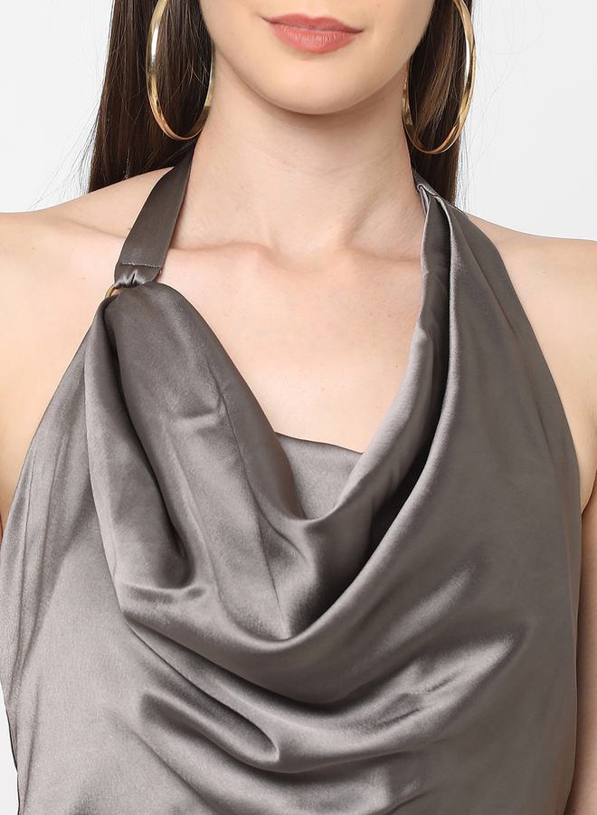 Mish Halter Satin Dress  - Image 2