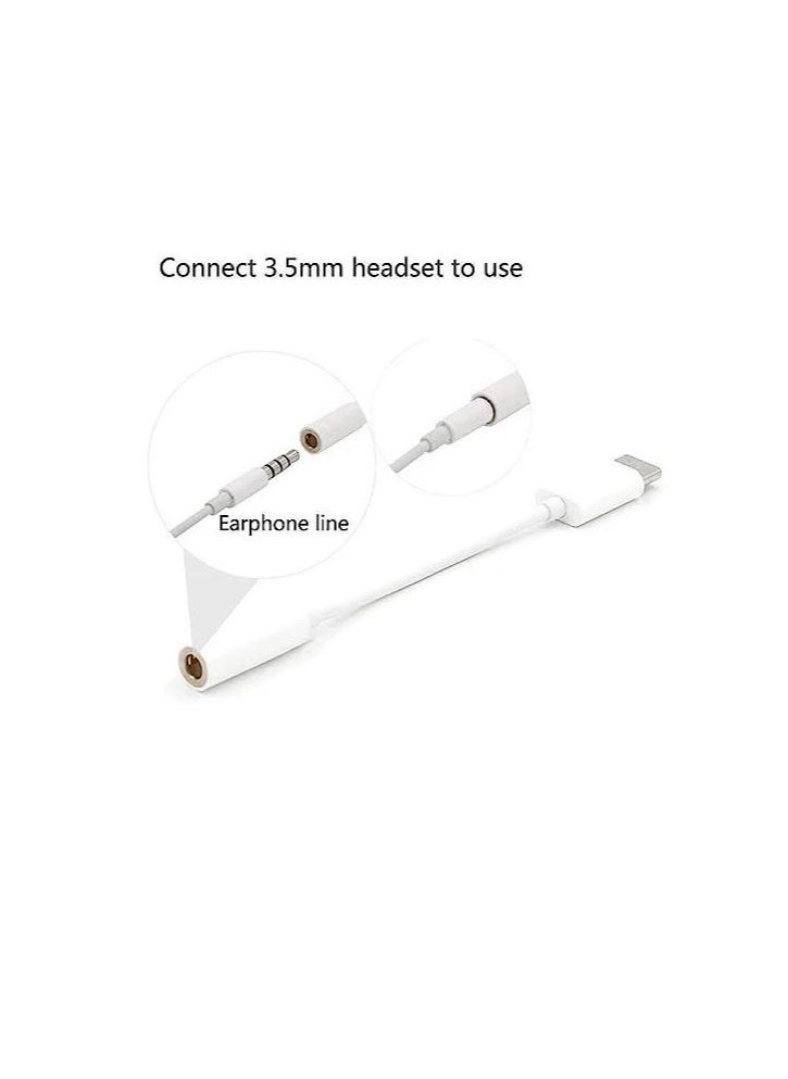 Generic USB Type C Headphone Jack Adapter, Type C to 3.5mm Female Earphone Aux Audio Connector Adapter support calls - White  - Image 2