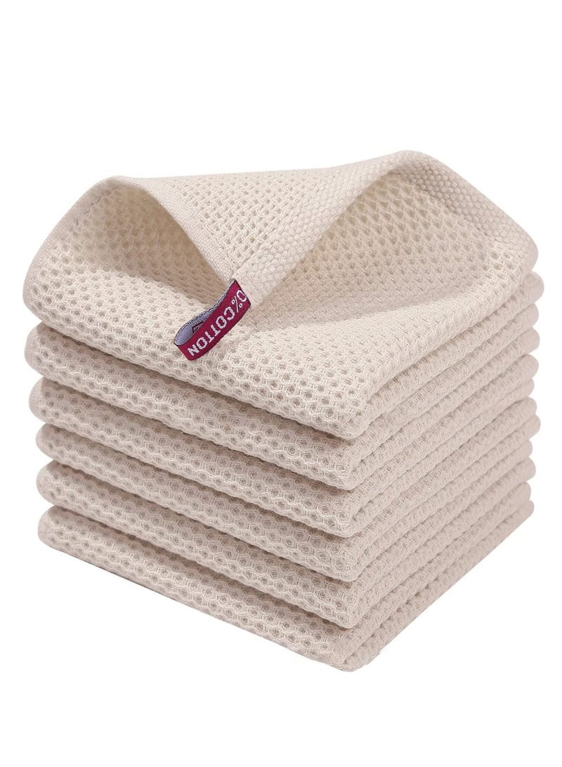 100% cotton waffle cleaning cloths, suitable for home kitchen use, reusable cleaning cloth set. (with hook)