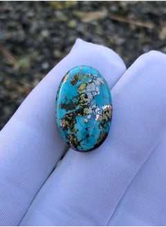 HADI Natural Turquoise with Pyrite - 22 carats - 23x14mm  - Image 2