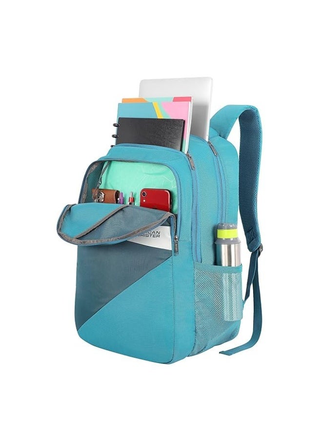 American Tourister Spin 28 L Medium Size 6 Compartment Laptop Backpack - Teal - Image 2
