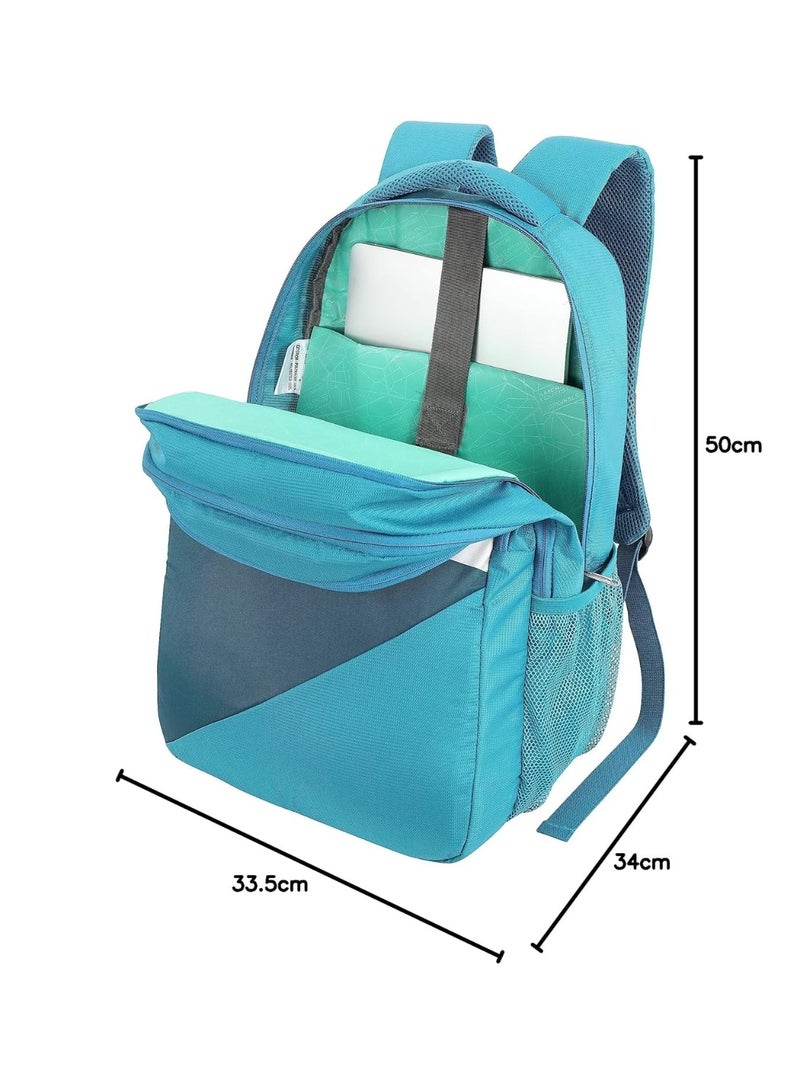 American Tourister Spin 28 L Medium Size 6 Compartment Laptop Backpack - Teal - Image 3