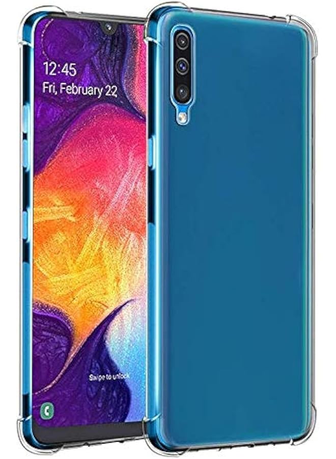 erorex For Samsung Galaxy A30S King Kong Cover Anti Burst Super 4 Corner Protection Transparent With Screen Protector 5D Curve Black - Image 1