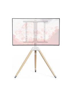 FlashHawk Floor TV Stand for 32-65 inch ScreenHeight Adjustable Floor TV Stand for 32-65 Inch Screens, Corner TV Stand Mount with Wood Legs for Bedroom, Living Room, Studio  - Image 2