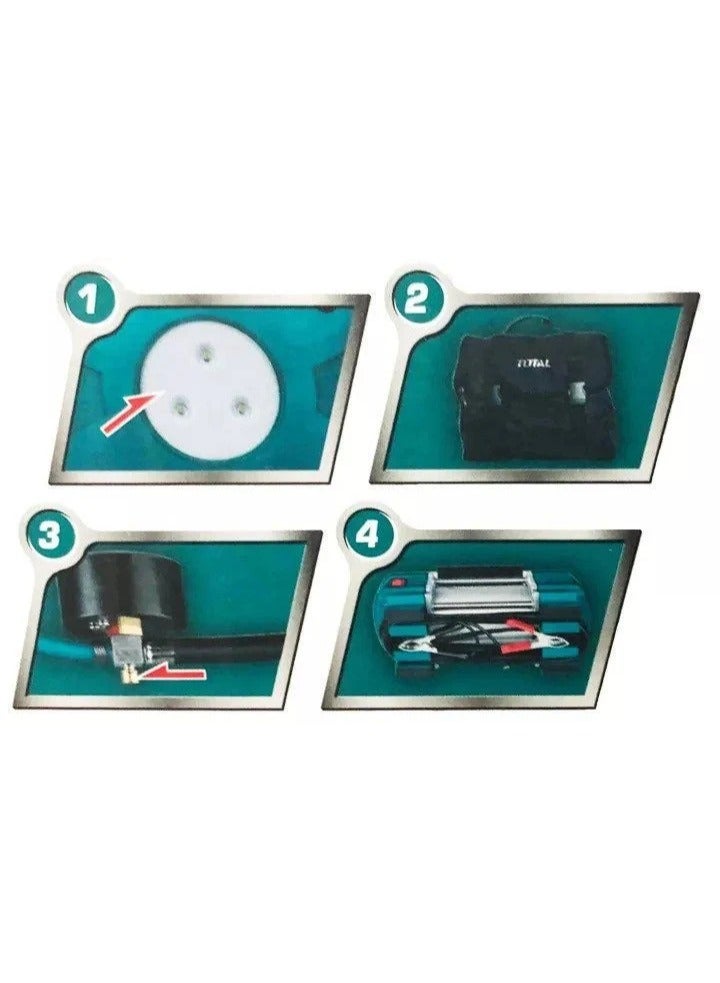 TOTAL Auto Air Compressor 120PSI,12V 18A TTAC2506 - Image 2