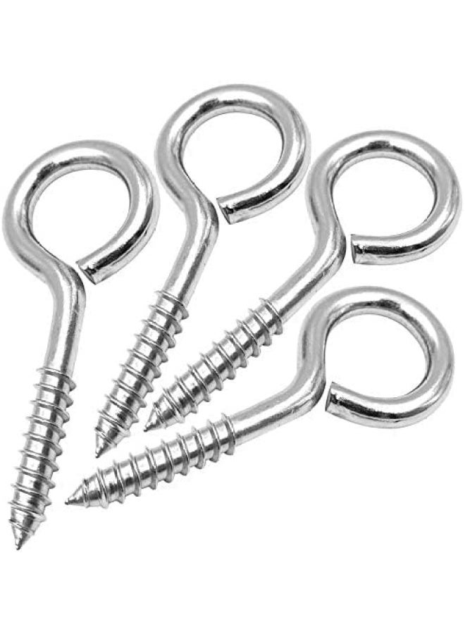 ROBUSTLINE Closed Screw Eye Hook Pack Of 100 Pcs 4 Silver Plated - Image 2