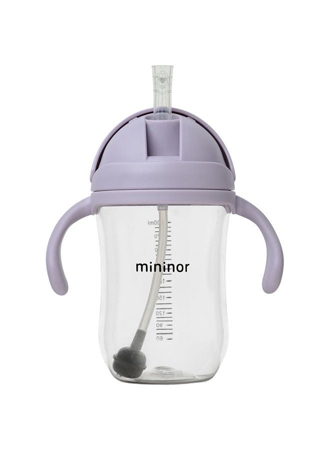 Mininor Tritan Straw Bottle - 330ml - Lilac Flower - Image 2