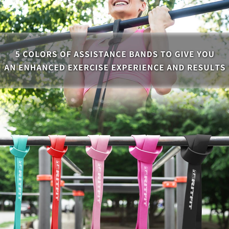 RitFit Pull Up Assist Band - Premium Resistance Band for Pull Up Assistance  Resistance Training  Body Stretching  Powerlifting  Mobility Training (#11 Three Levels of Resistance Combo Pack) - Image 2
