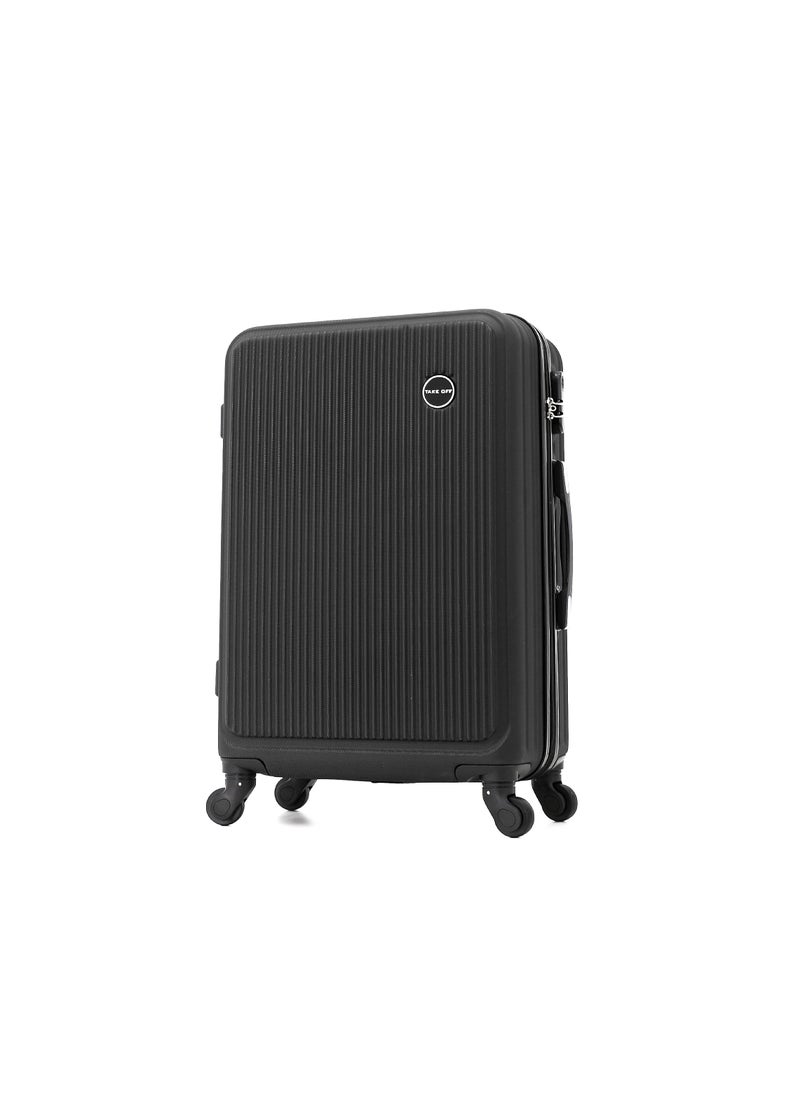 TAKEOFF TAKEOFF Hardside Luggage Trolley Bag 3 Pieces set,Black (S-20,M-24,L-28 Inch)  - Image 2