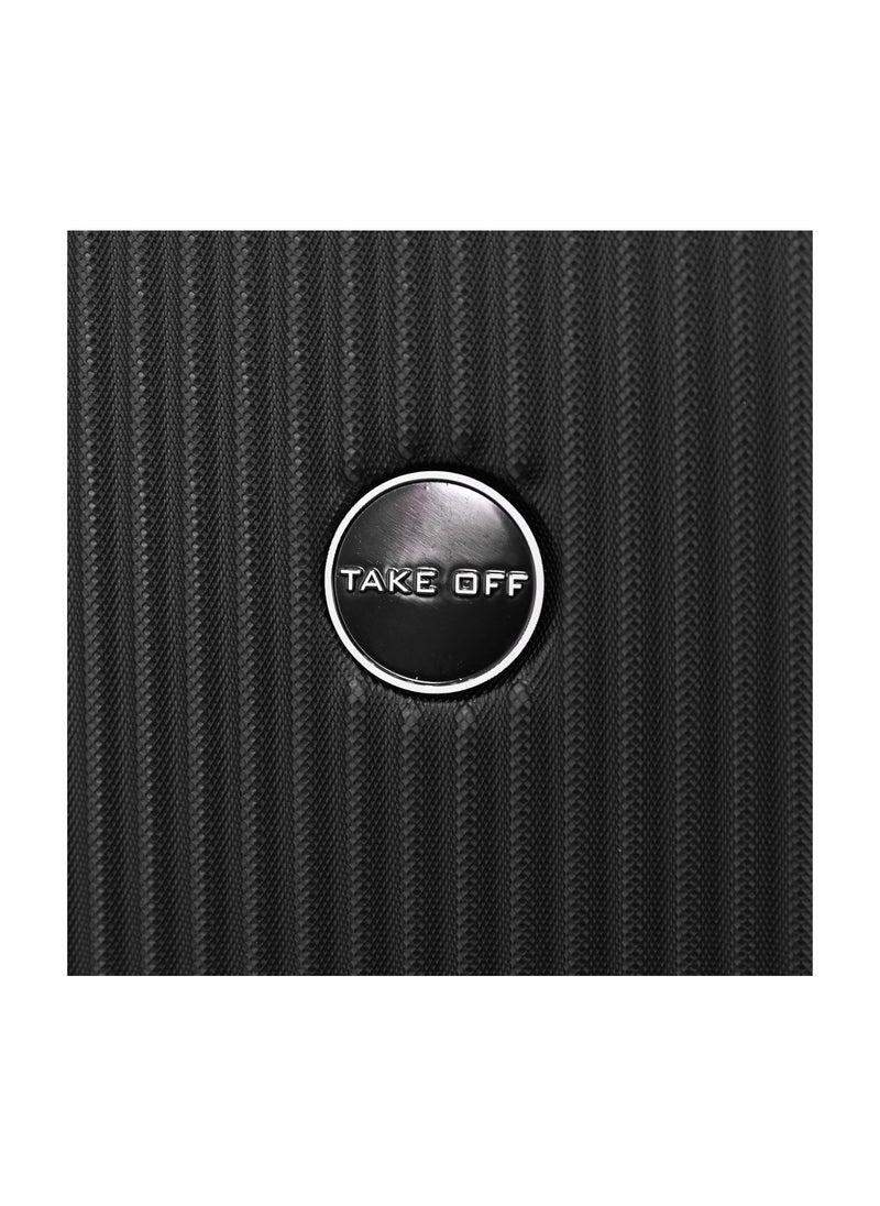 TAKEOFF TAKEOFF Hardside Luggage Trolley Bag 3 Pieces set,Black (S-20,M-24,L-28 Inch)  - Image 3