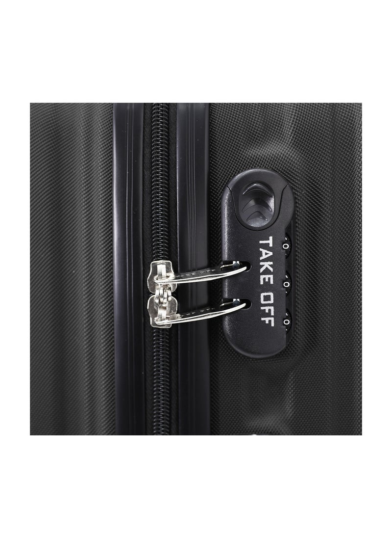 TAKEOFF TAKEOFF Hardside Luggage Trolley Bag 3 Pieces set,Black (S-20,M-24,L-28 Inch)  - Image 4