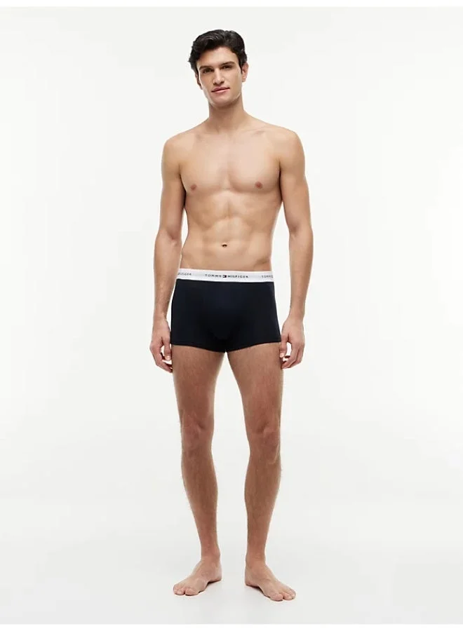 Tommy Hilfiger Primary Red/White/Desert Sky 3-Pack Signature Repeat Logo Waistband Trunks for Men | Best Price UAE