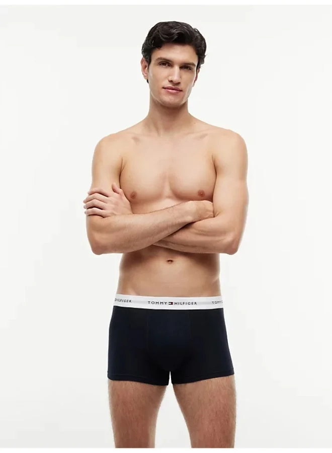 Tommy Hilfiger Primary Red/White/Desert Sky 3-Pack Signature Repeat Logo Waistband Trunks for Men | Best Price UAE