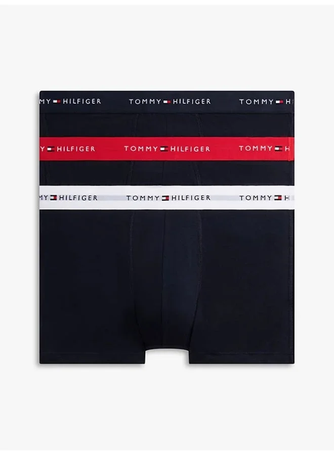 3-Pack Signature Repeat Logo Waistband Trunks