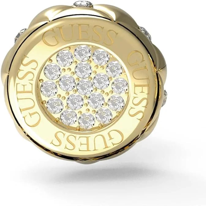 GUESS Ladies ER 1OMM MATELASSE COIN STUDS