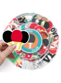 Generic 50 Pcs Table Tennis Stickers Vinyl Waterproof Sports Ping Pong Stickers for Laptop Luggage Cars Bike Water Bottle Phone Guitar Computer Ping Pong Stickers for Teens Adults Boys Girls  - Image 4