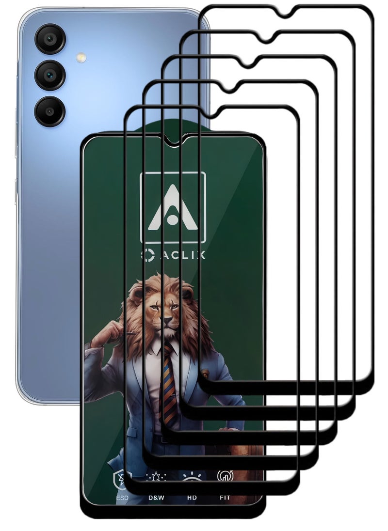 ACLIX 5 Pieces Antistatic ESD Dustproof Premium Quality High Definition Tempered Glass Screen Protector Designed For Samsung Galaxy A16 5G - Image 1