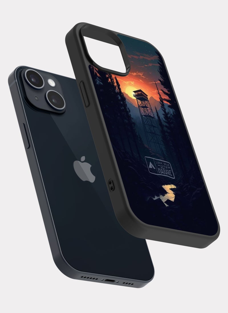 PXLAAT iPhone 14 case cover Forest Watchtower - Image 2