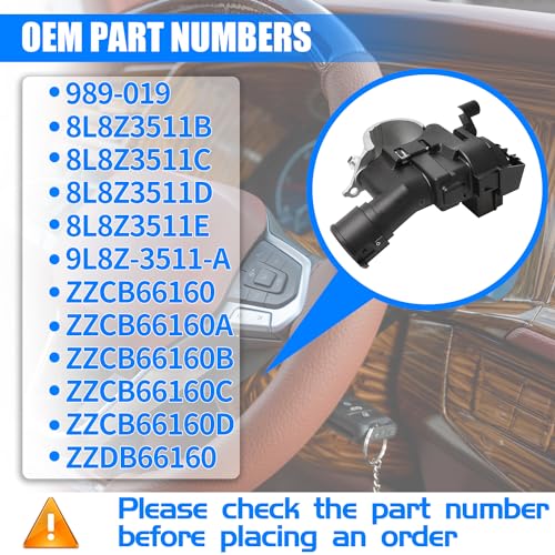 KAVIUS 989-019 Ignition Lock Housing Compatible with Ford Escape 2008-2012 Fit with Ford Focus Ma-zda Tribute 2008-2011 Fit with Mercury Mariner 2008-2010 Ignition Switch Replaces 9L8Z3511A ZZDB66160 - Image 3