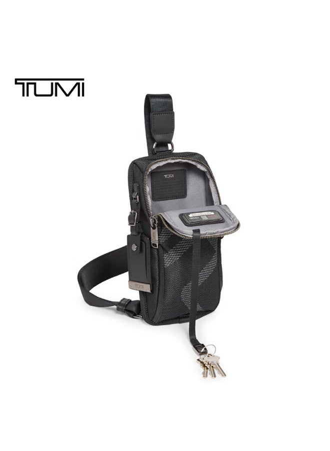 Tumi Tumi Alpha Series Business Men's Crossbody Bag, Ballistic Nylon Sports Shoulder Bag, Reflective Print - Image 1
