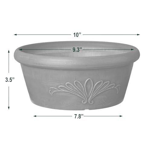 Arcadia Garden Products PSW TA25TP Plastic/Stone/Wood Composite Bulb Pan – No Drainage Hole (Drillable), Planter Bowl for Succulents, Bonsai, Fairy Gardens, Herbs,10-Inch, Taupe - Image 4