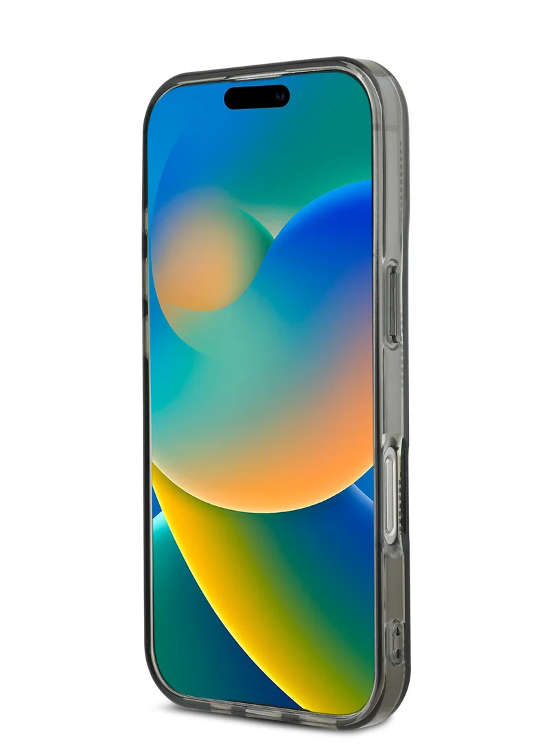 Karl Lagerfeld iPhone 16 Pro Max Case IML Hard Cover with Electroplated Karl Head & Monogram Design/ Drop protection / Slim Profile / Easy Snap-On / Comfortable Grip-Black