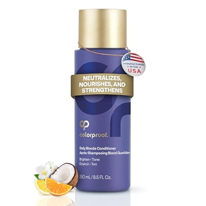 Colorproof Daily Blonde Conditioner 8.5 Fl. Oz. Purple Conditioner for Blonde Hair with Citrus, Jasmine & Coconut Milk Scent, Sulfate Free Conditioner for Detangling and Toning - Image 1