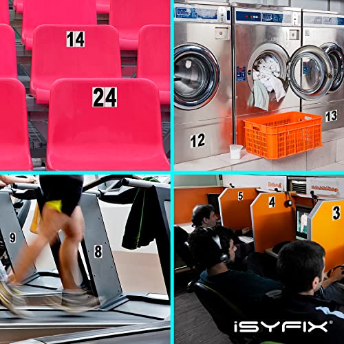 iSYFIX Black Vinyl Number 2 (Two) Stickers - 6 Pack 5 inch - Premium Decal, White Background, Pre-Spaced for Mailbox, Signs, Window, Door, Cars, Trucks, Home, Business, Address, Indoor & Outdoor - Image 5