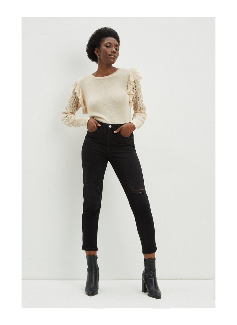 DOROTHY PERKINS - Organic Ripped Mom Jeans - Image 1
