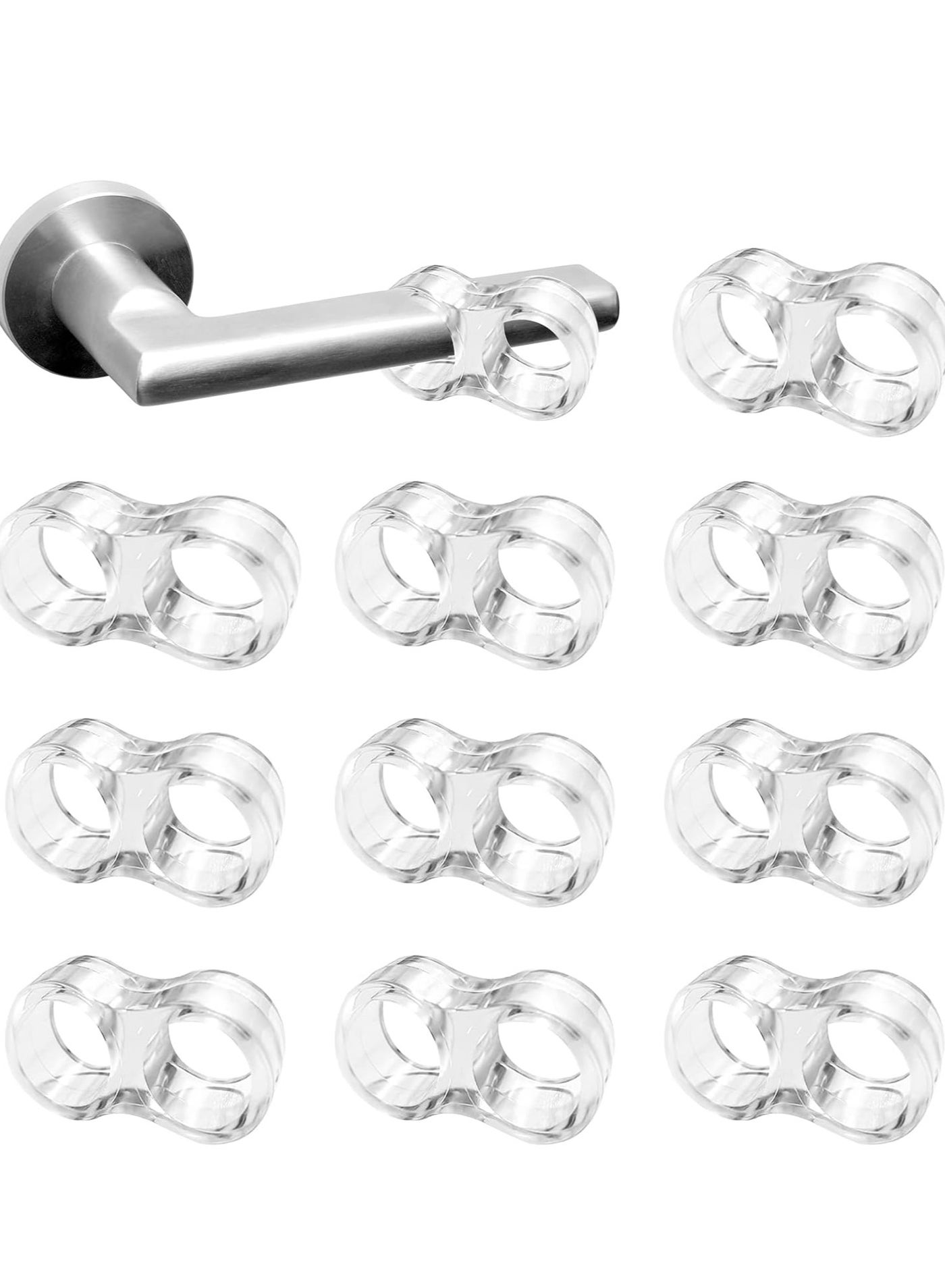 RATSAW 12 Pack PVC Door Handle Stopper Clear Rubber Door Stopper Door Handle Guard Door Handle Bumper