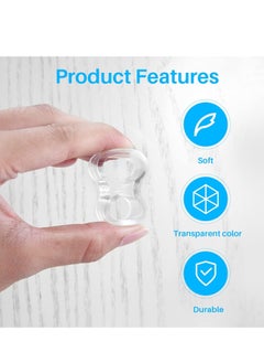 RATSAW 12 Pack PVC Door Handle Stopper Clear Rubber Door Stopper Door Handle Guard Door Handle Bumper  - Image 4