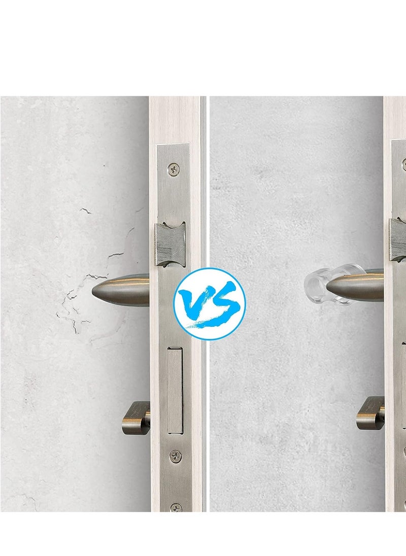 RATSAW 12 Pack PVC Door Handle Stopper Clear Rubber Door Stopper Door Handle Guard Door Handle Bumper  - Image 5