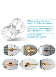 RATSAW 12 Pack PVC Door Handle Stopper Clear Rubber Door Stopper Door Handle Guard Door Handle Bumper  - Image 3