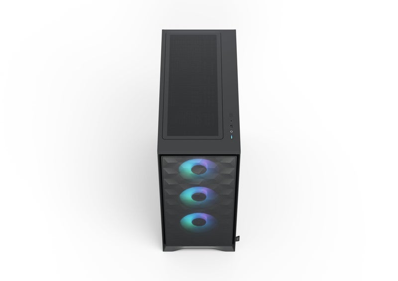 Fractal Design صندوق ألعاب الكمبيوتر Fractal Design Pop 2 Air أسود RGB - زجاج مقسى - تدفق هواء عالي الأداء - لوحة أمامية شبكية - ثلاثة مراوح RGB بحجم 120 مم مرفقة - مساحة داخلية واسعة - دعم لوحات الأم ATX/mATX/ITX - Image 4