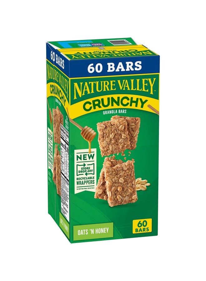Nature Valley Nature Valley Crunchy Oats 'n Honey Granola Bars, 60 Bars, 44.7 OZ (30 Pouches)  - Image 1
