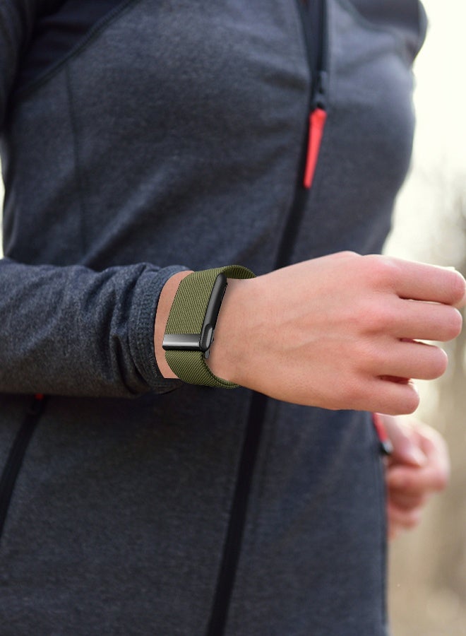 CATANES Nylon Replacement Wristband for Whoop Life MG – Waterproof - Lightweight - Adjustable Fitness Strap - Olive Green - Image 4