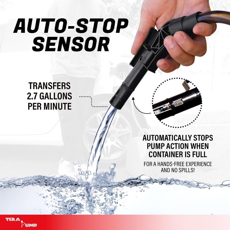 TERA PUMP Auto-Stop Gas Cap Fuel Transfer Pump for Gasoline, Diesel, Kerosene - Image 3
