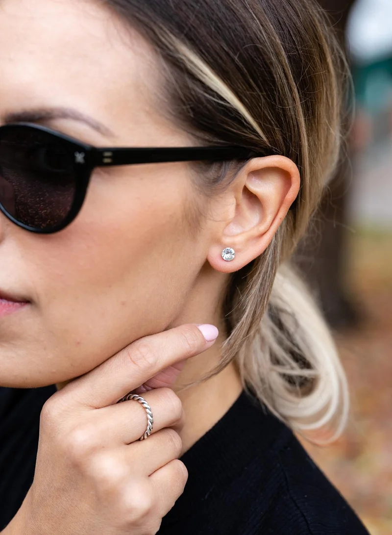 Seona AURORA Clear Austrian Crystal Stud Earrings – Everyday Brilliance
