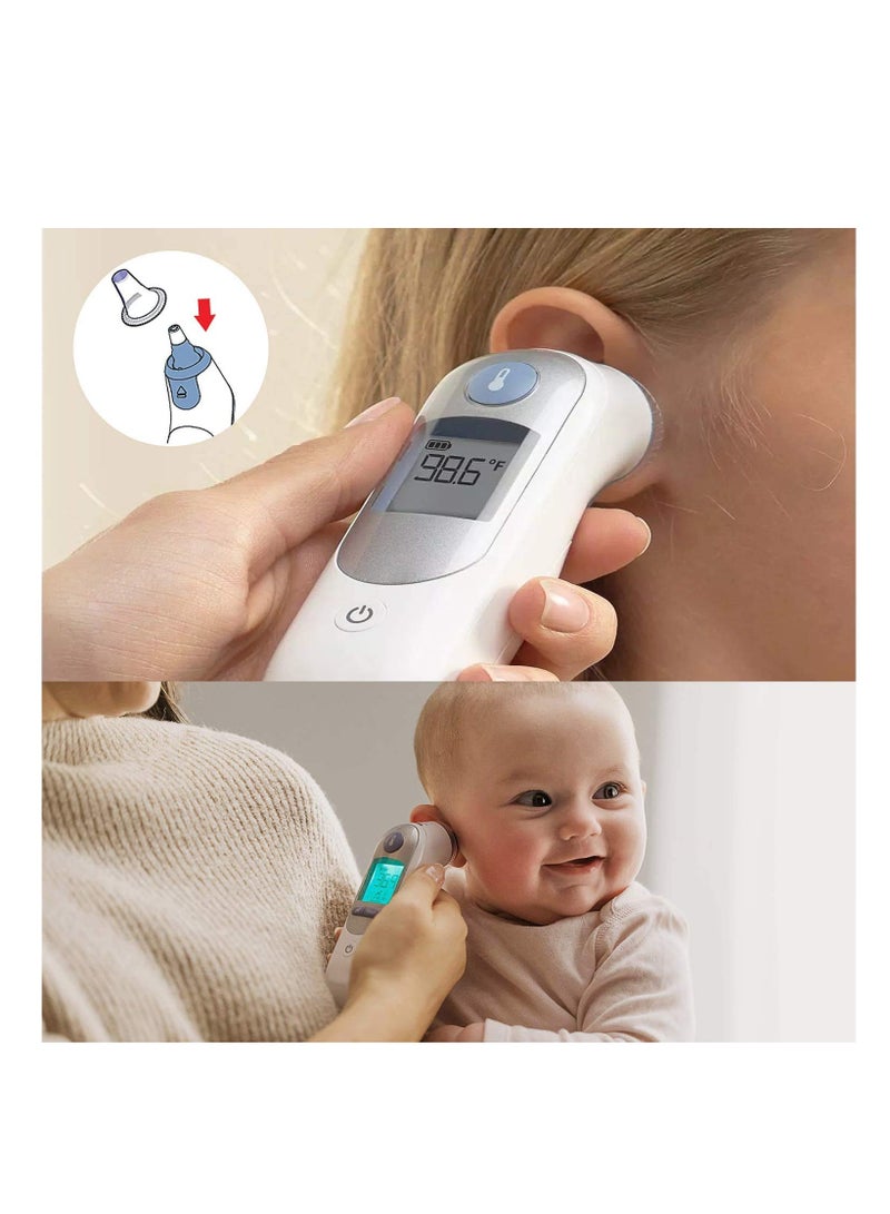 SOLARAE 100-Pack Ear Thermometer Probe Covers, Lens Filters, Refill Caps for All Braun ThermoScan Models, BPA/Latex-Free Clear - Image 3