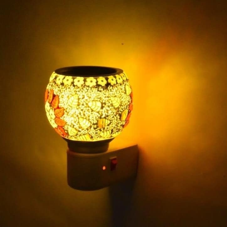 DS ENTERPRISE Ceramic Kapur Dani Electrical Camphor DiffuserHome Fragrance Aroma Glass Kapoor Dani Essential Oil Diffuser Burner Night Lamp2057multivv - Image 5