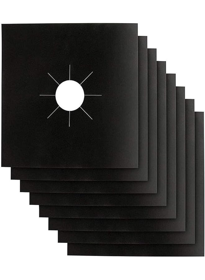 erorex Stove Burner Covers 2 Pack Double Thickness Reusable Non Stick Heat Resistant Gas Range Protectors Cuttable Stove Top Burner Liners For Kitchen And Easy To Clean Black - Image 1