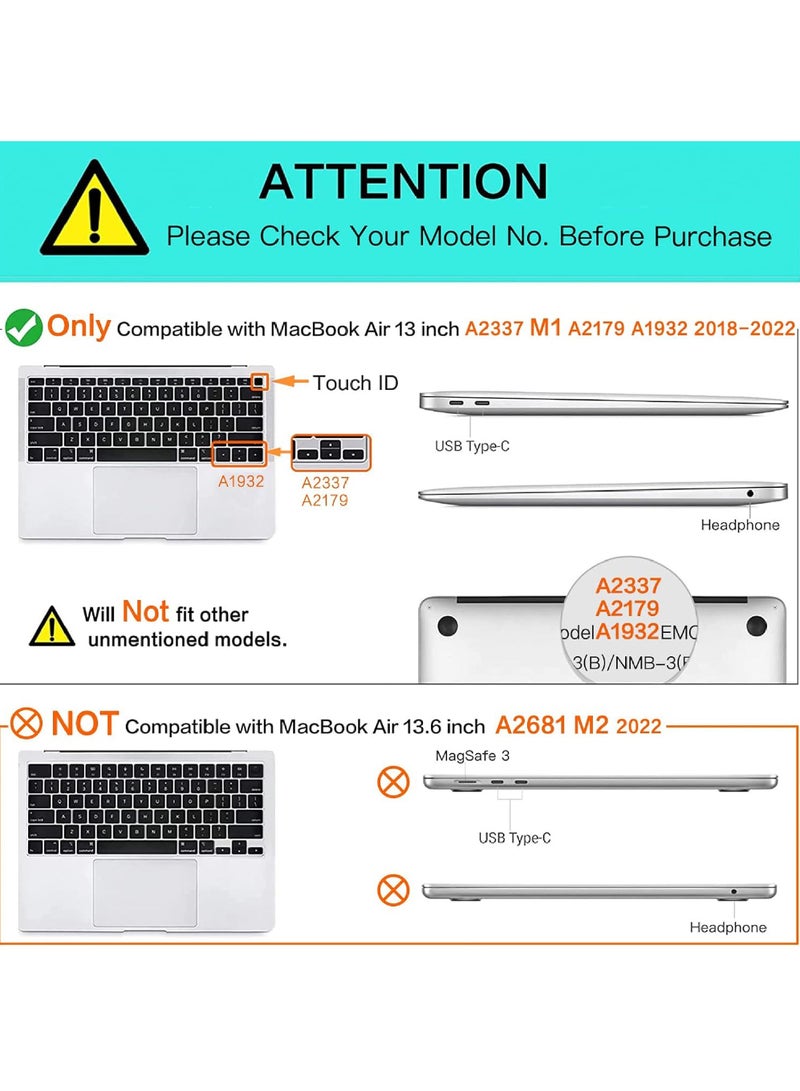 Rock Pow Compatible with MacBook Air 13 inch Case 2022 2021-2018 Release A2337 M1 A2179 A1932 - Image 2