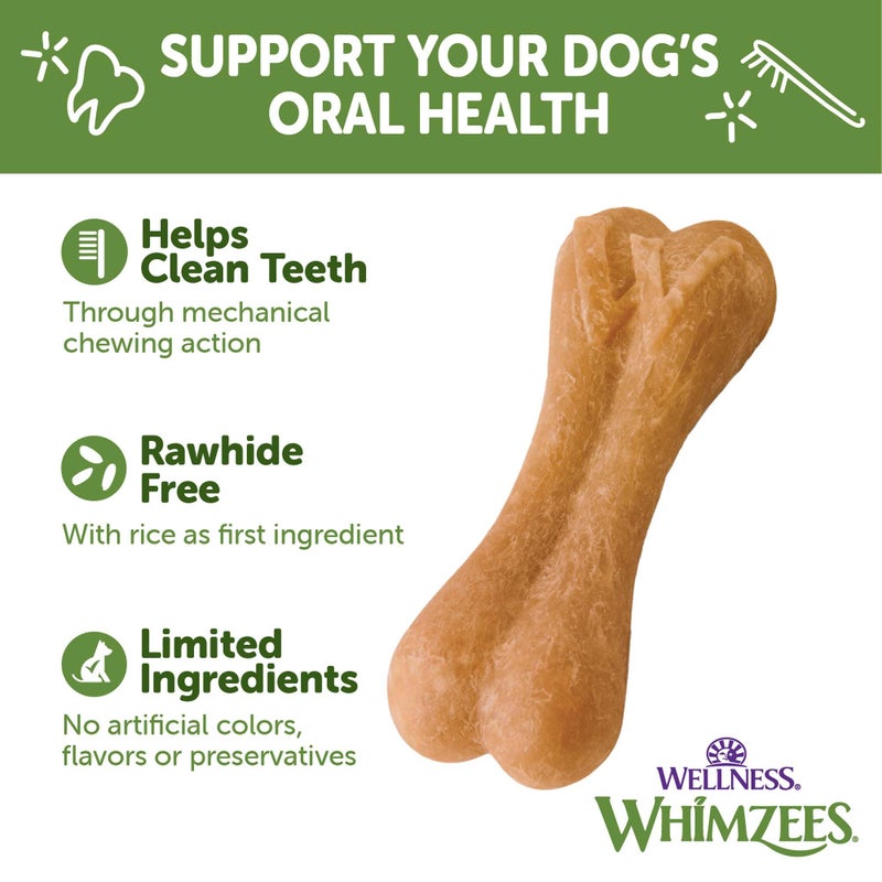 WHIMZEES Wellness Ricebone Dog Dental Treats, Natural Chews, Large Size, (9 Count) - Image 5