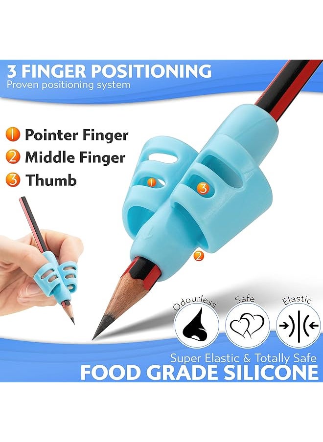 erorex - Pencil Grips For Kids Handwriting Perfect Pencil Holders For Kids Home Schooling And Preschool Writing Tools For Kids Assorted Pen Grips Christmas Gifts Pack Of 3 - Image 1