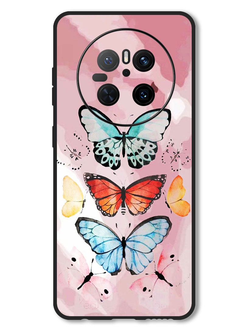 Theodor Case Compatible with Huawei Mate 70 Protection Shockproof Bumper Cover Butterflies (2) - Image 1