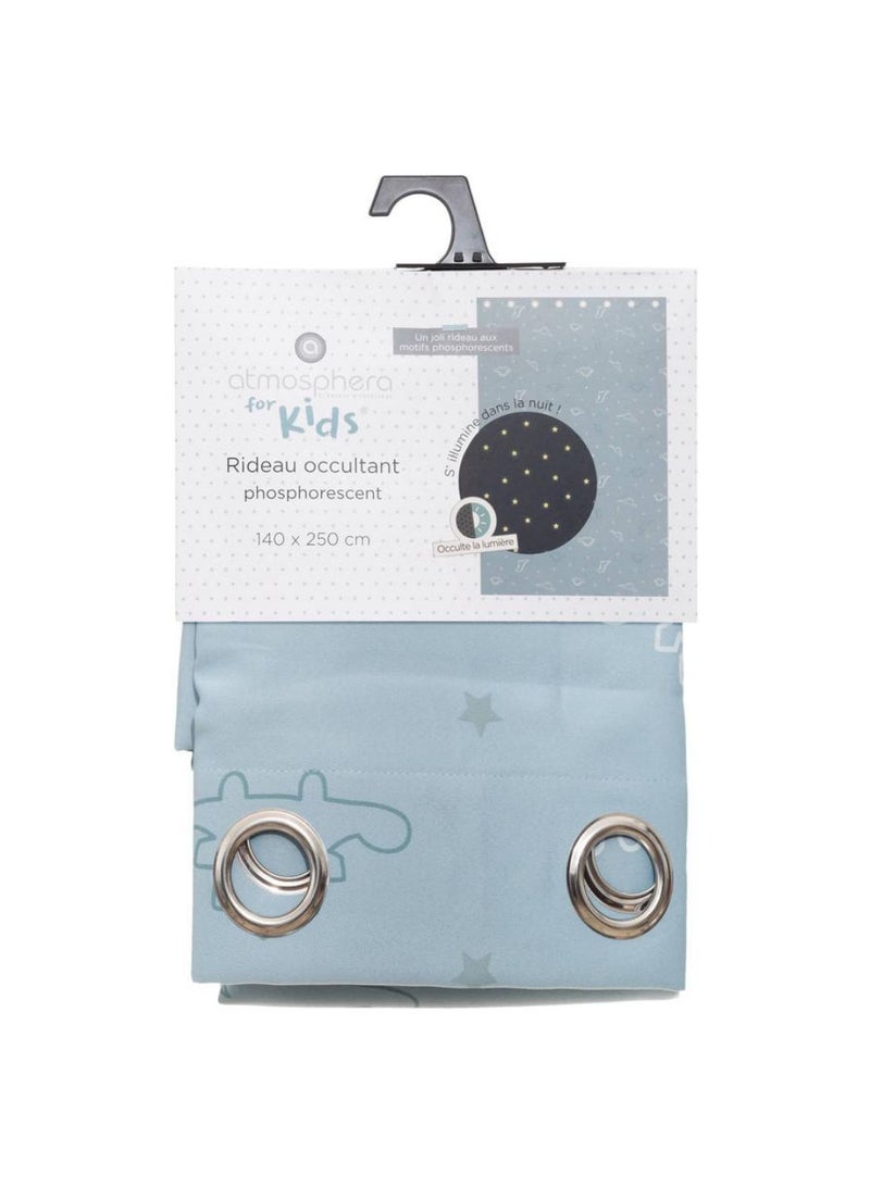 Atmosphera Polyester Blackout Dino Curtain 140 X 250 Cm