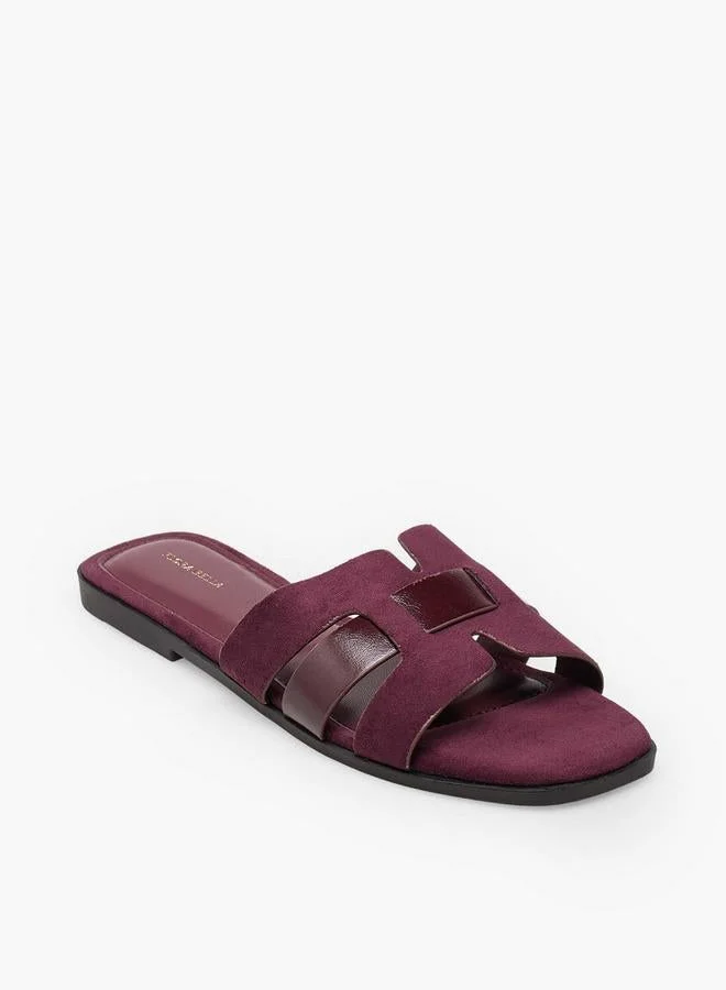 Flora Bella By Shoexpress Women Textured Cutout Detail Sandals