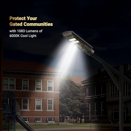 Dylect® Luxe Solar Street Light –200W with 110° Wide Beam Angle for Garden, Home, Parking &Pathway| 12Hr Runtime with Microwave Motion Sensor &Remote Control| 6000K Cool White, PC Built (DTAIOSSL200W) - Image 2