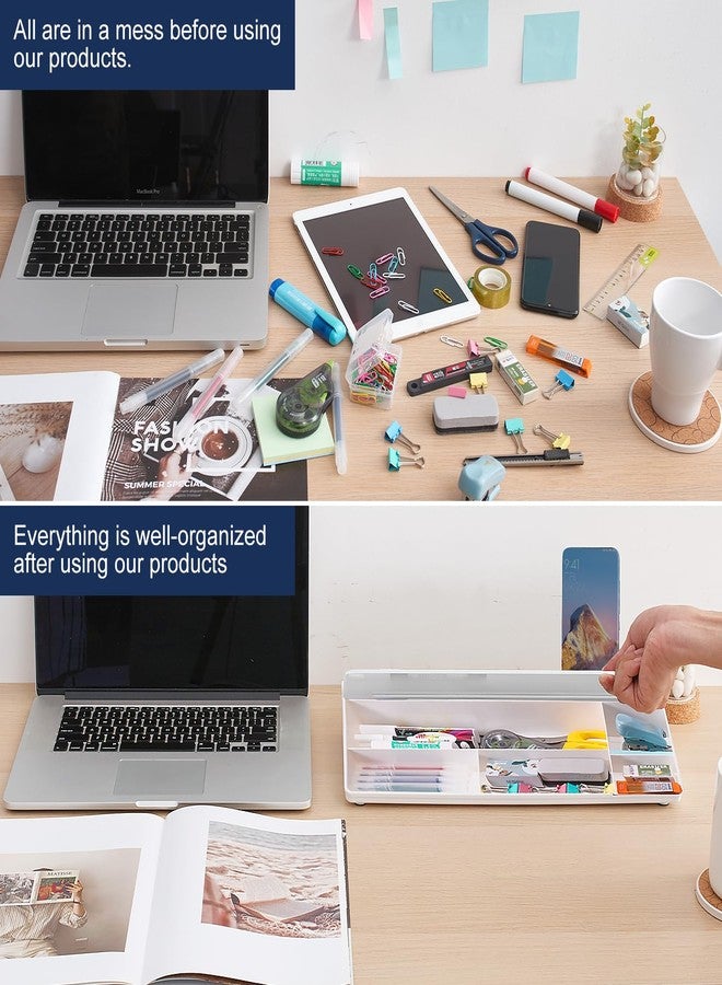 TSJ OFFICE Small Glass Desktop Whiteboard Dry-Erase-Board - Computer Keyboard Stand White Board Surface Pad with Aromatherapy, Desk Organizers with Accessories for Office, Home, School Supplies - Image 3