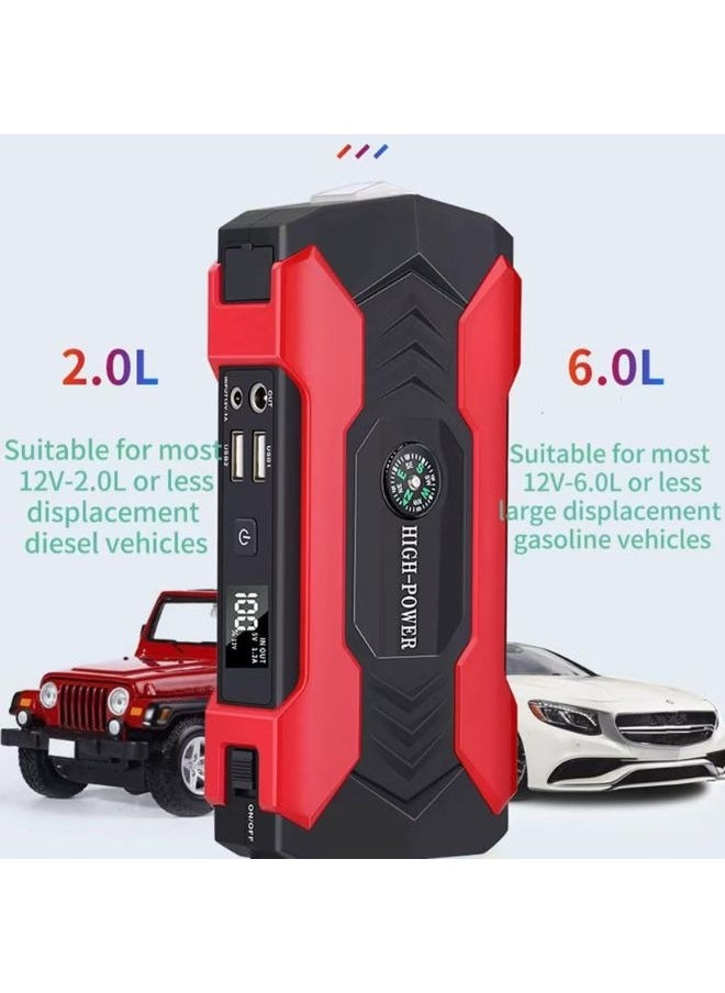 SMARTX - Car Jump Starter 28000mah Water-Resistant Jump Starter Battery Pack, Battery Jumper Starter Portable 200W,12V/1A, Emergency Car Battery Booster Jump Starter With LED Ligh Function - Image 1